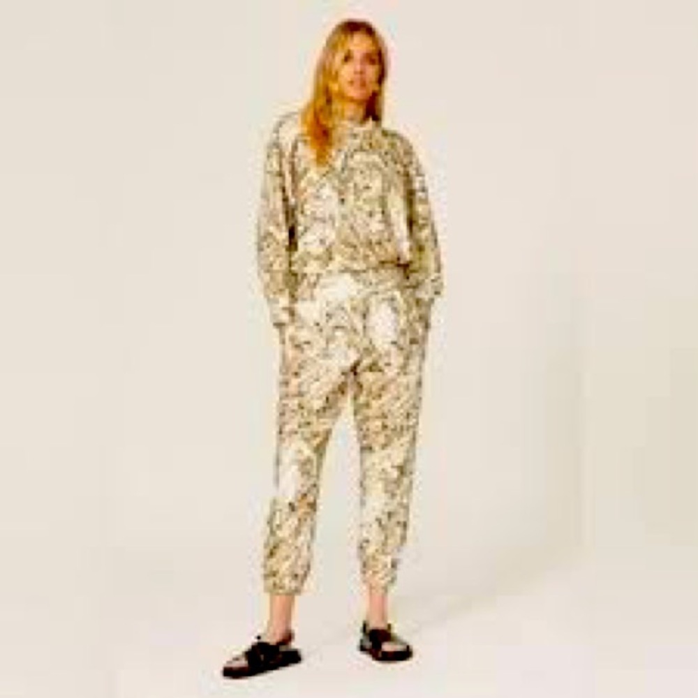 Bassike Marble Print Joggers size 3 or Large LIKE NEW!!